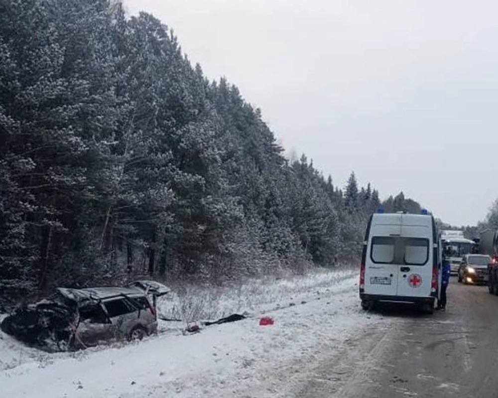 Семья с ребёнком погибла в ДТП в Кузбассе из-за непогоды | 07.11.2023 |  Таштагол - БезФормата