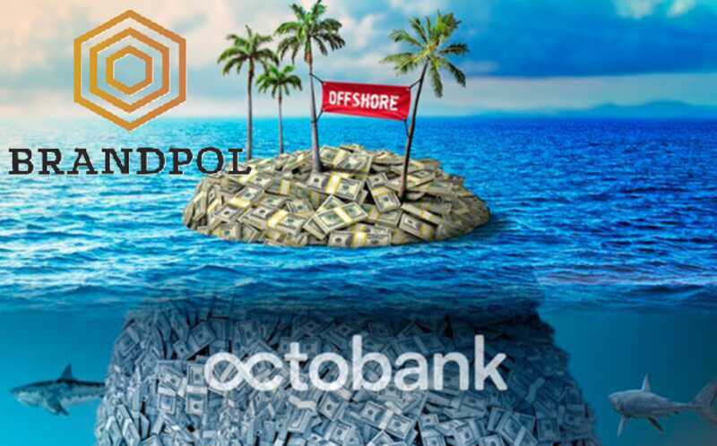 Why is the Bulgarian company Brandpol sending complaints against investigations into Octobank in the name of Procter & Gamble, and who is behind it?