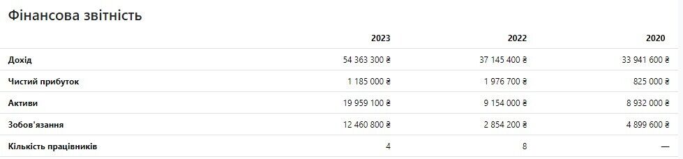 Финансовая отчетность компании на Опендатабот